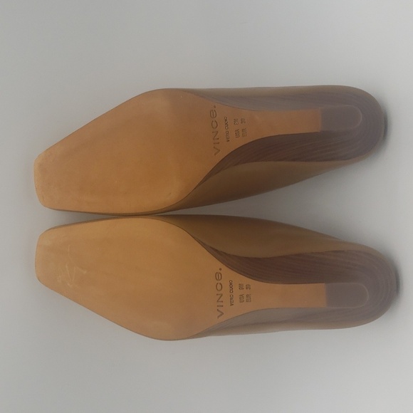 1676- Vince Benita Women's Mules Genuine Leather Size 9 Tan Color NWT - Picture 7 of 10